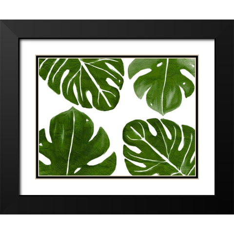 Tropic Green 2 Black Modern Wood Framed Art Print with Double Matting by Kimberly, Allen