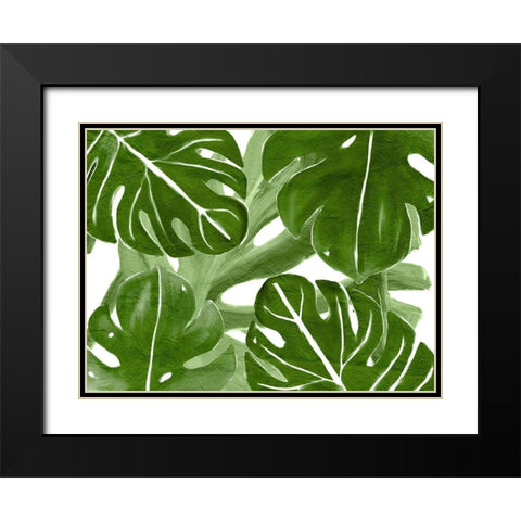 Tropic Green 4 Black Modern Wood Framed Art Print with Double Matting by Kimberly, Allen
