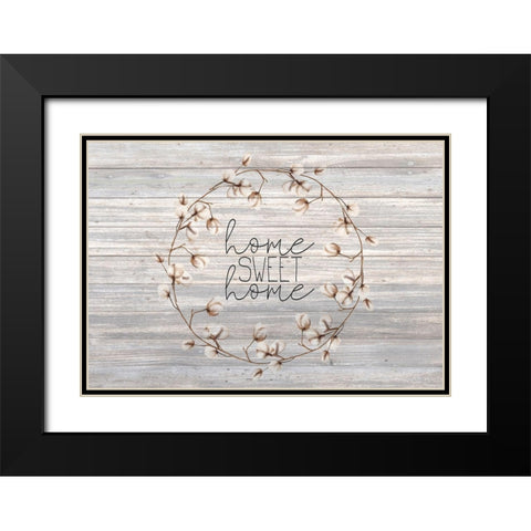 Home Sweet Home Black Modern Wood Framed Art Print with Double Matting by Kimberly, Allen