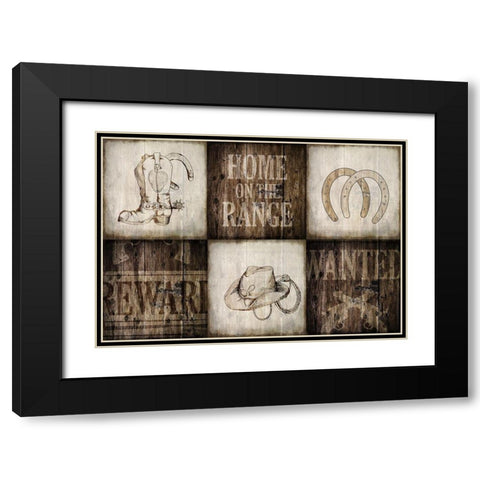 Home On The Range Black Modern Wood Framed Art Print with Double Matting by Kimberly, Allen