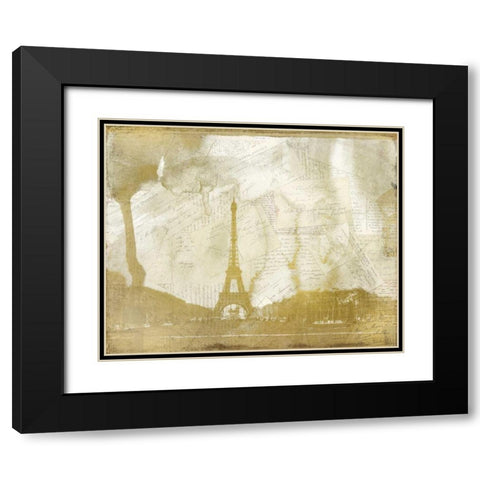 Letters from Paris Black Modern Wood Framed Art Print with Double Matting by Allen, Kimberly