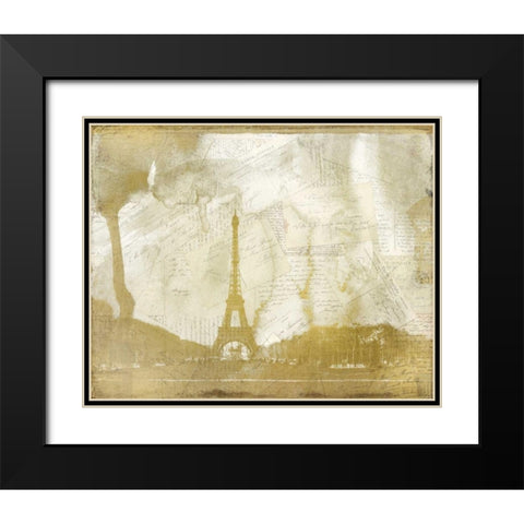 Letters from Paris Black Modern Wood Framed Art Print with Double Matting by Allen, Kimberly