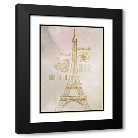 Thats Amour Black Modern Wood Framed Art Print with Double Matting by Kimberly, Allen