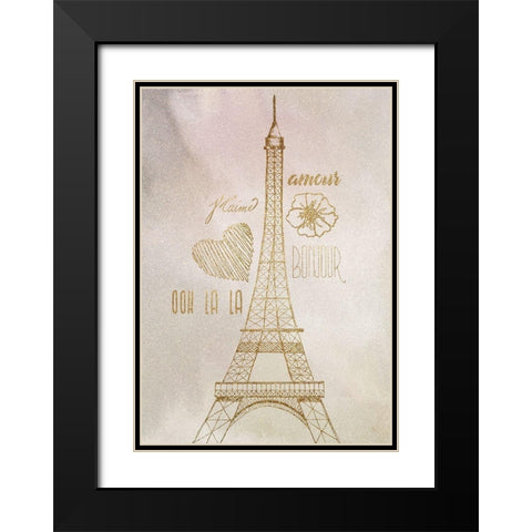 Thats Amour Black Modern Wood Framed Art Print with Double Matting by Kimberly, Allen