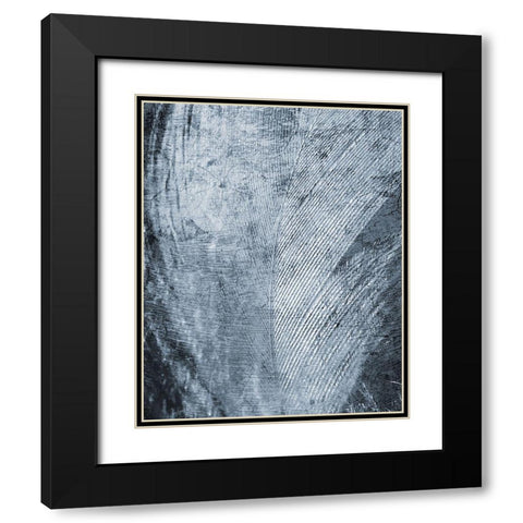 Up Close Feather 2 Black Modern Wood Framed Art Print with Double Matting by Kimberly, Allen
