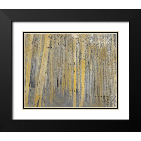 Aspen Forest in Gold Black Modern Wood Framed Art Print with Double Matting by Allen, Kimberly