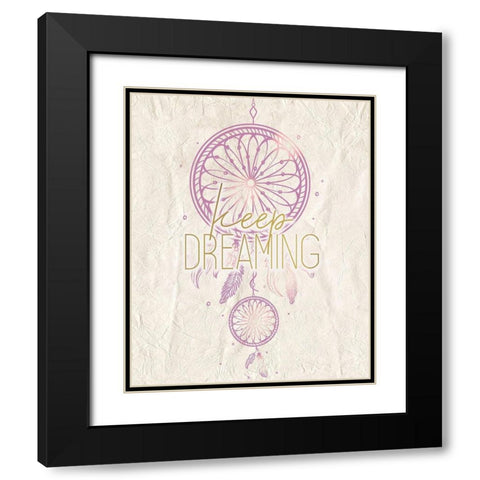 Dream Catcher 1 Black Modern Wood Framed Art Print with Double Matting by Kimberly, Allen