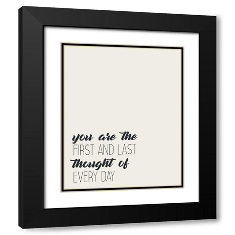 First and Last 1 Black Modern Wood Framed Art Print with Double Matting by Kimberly, Allen