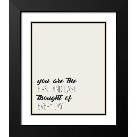 First and Last 1 Black Modern Wood Framed Art Print with Double Matting by Kimberly, Allen