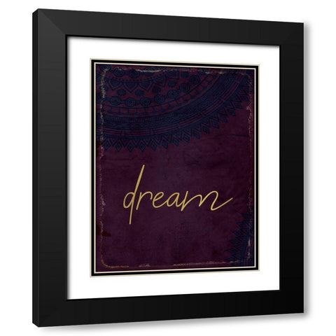 Lets Wander 1 Black Modern Wood Framed Art Print with Double Matting by Kimberly, Allen