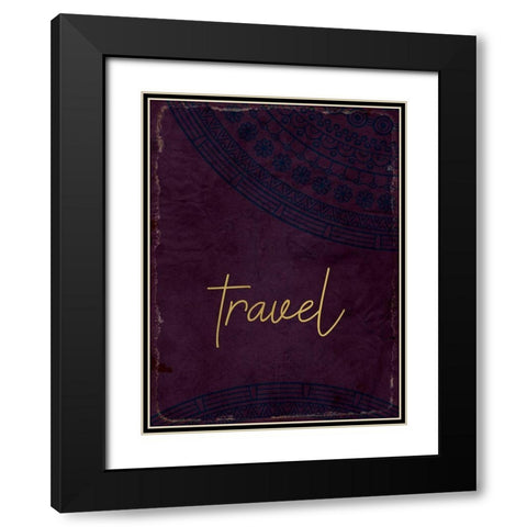 Lets Wander 3 Black Modern Wood Framed Art Print with Double Matting by Kimberly, Allen