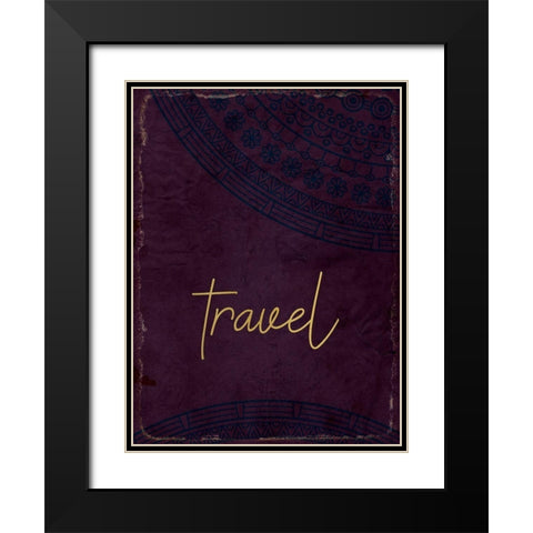 Lets Wander 3 Black Modern Wood Framed Art Print with Double Matting by Kimberly, Allen