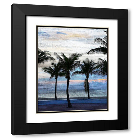 Sunset at the Beach 1 Black Modern Wood Framed Art Print with Double Matting by Kimberly, Allen