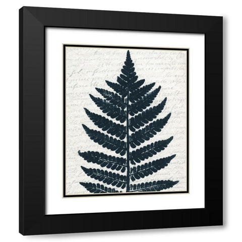Pressed Leaf 1 Black Modern Wood Framed Art Print with Double Matting by Kimberly, Allen