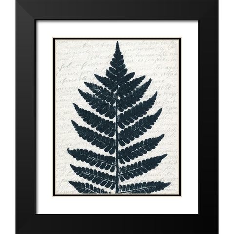 Pressed Leaf 1 Black Modern Wood Framed Art Print with Double Matting by Kimberly, Allen