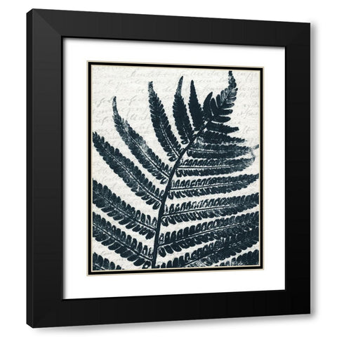 Pressed Leaf 2 Black Modern Wood Framed Art Print with Double Matting by Kimberly, Allen