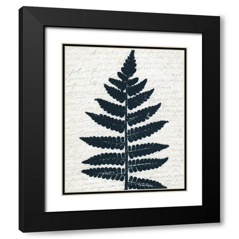 Pressed Leaf 3 Black Modern Wood Framed Art Print with Double Matting by Kimberly, Allen