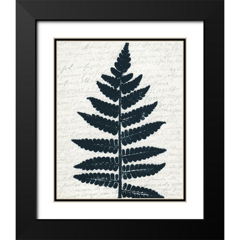 Pressed Leaf 3 Black Modern Wood Framed Art Print with Double Matting by Kimberly, Allen