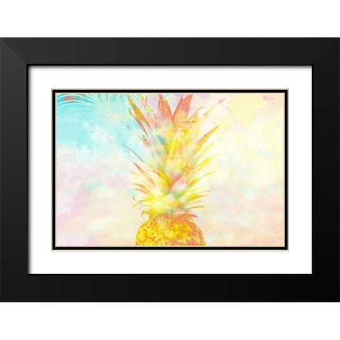 Pinneapple Dreams Black Modern Wood Framed Art Print with Double Matting by Kimberly, Allen