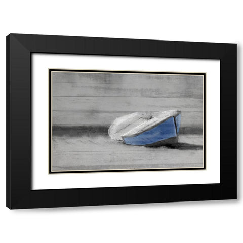 Old Blue Black Modern Wood Framed Art Print with Double Matting by Kimberly, Allen