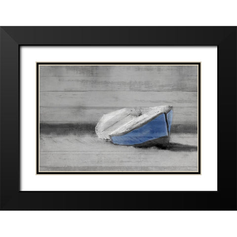 Old Blue Black Modern Wood Framed Art Print with Double Matting by Kimberly, Allen