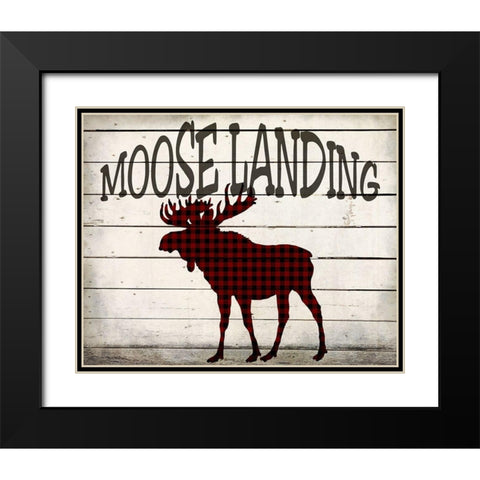 Moose Landing Black Modern Wood Framed Art Print with Double Matting by Kimberly, Allen