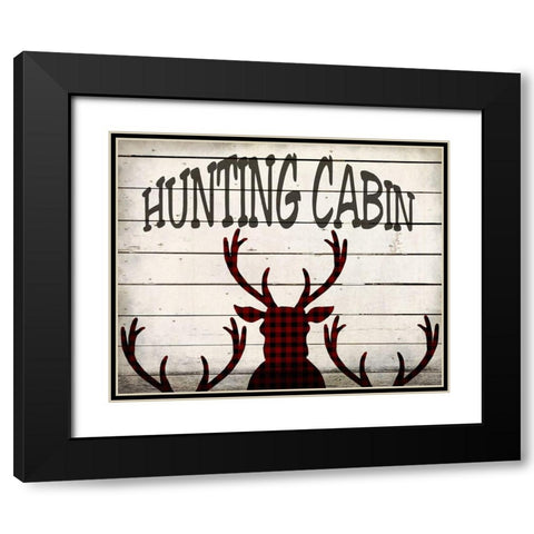 Deer Inn Black Modern Wood Framed Art Print with Double Matting by Kimberly, Allen