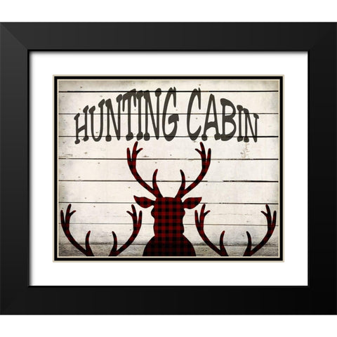 Deer Inn Black Modern Wood Framed Art Print with Double Matting by Kimberly, Allen