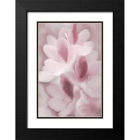 Blush Orchid Black Modern Wood Framed Art Print with Double Matting by Kimberly, Allen