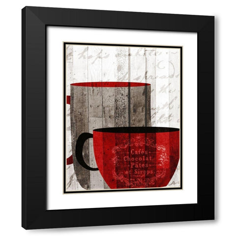 Morning Coffee 1 Black Modern Wood Framed Art Print with Double Matting by Kimberly, Allen