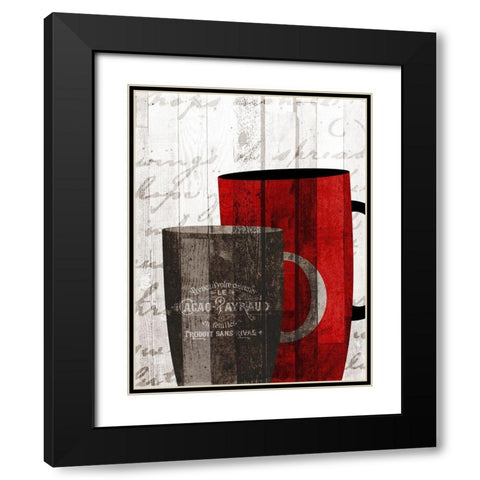 Morning Coffee 2 Black Modern Wood Framed Art Print with Double Matting by Kimberly, Allen