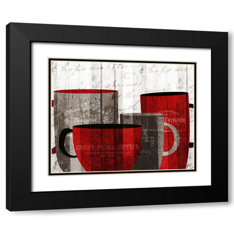 Morning Coffee 3 Black Modern Wood Framed Art Print with Double Matting by Kimberly, Allen