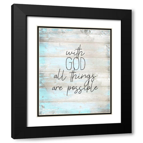 All Things Black Modern Wood Framed Art Print with Double Matting by Kimberly, Allen