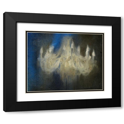 Ghostly Chandelier Black Modern Wood Framed Art Print with Double Matting by Allen, Kimberly