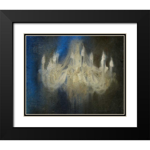 Ghostly Chandelier Black Modern Wood Framed Art Print with Double Matting by Allen, Kimberly