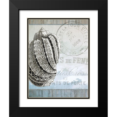 Coastal 1 Black Modern Wood Framed Art Print with Double Matting by Kimberly, Allen