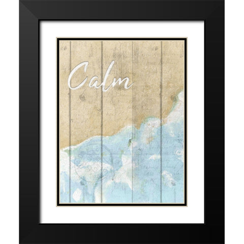 Calm and Breathe 1 Black Modern Wood Framed Art Print with Double Matting by Kimberly, Allen