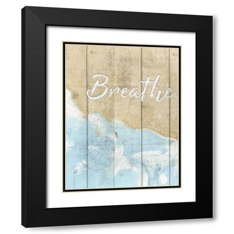 Calm and Breathe 2 Black Modern Wood Framed Art Print with Double Matting by Kimberly, Allen