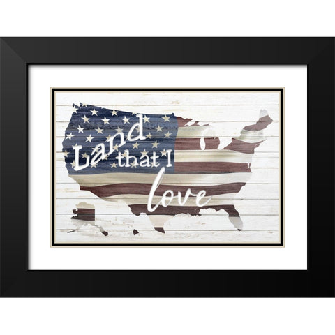 Land that I Love Black Modern Wood Framed Art Print with Double Matting by Kimberly, Allen