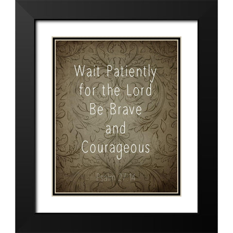 Psalms 1 Black Modern Wood Framed Art Print with Double Matting by Kimberly, Allen