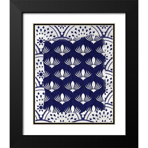 Chinoiserie 1 Black Modern Wood Framed Art Print with Double Matting by Kimberly, Allen