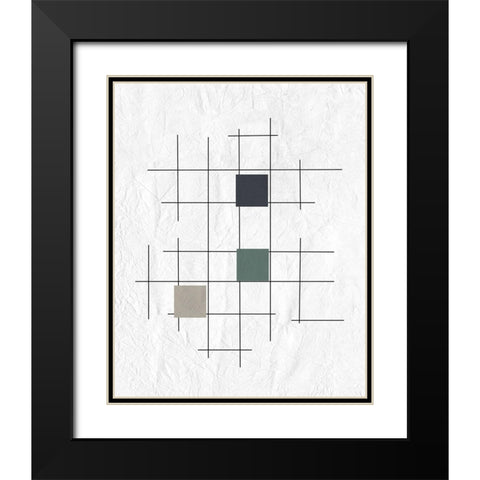 Grid 2 Black Modern Wood Framed Art Print with Double Matting by Kimberly, Allen