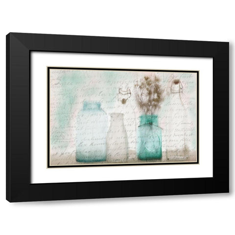 Sea Glass Black Modern Wood Framed Art Print with Double Matting by Kimberly, Allen