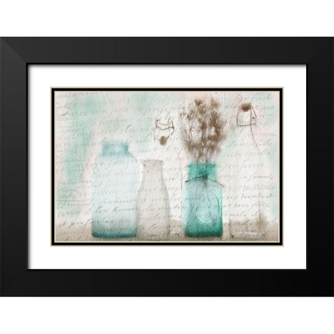 Sea Glass Black Modern Wood Framed Art Print with Double Matting by Kimberly, Allen