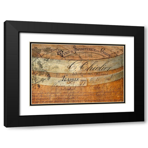 Vins and Spiritueux Black Modern Wood Framed Art Print with Double Matting by Kimberly, Allen