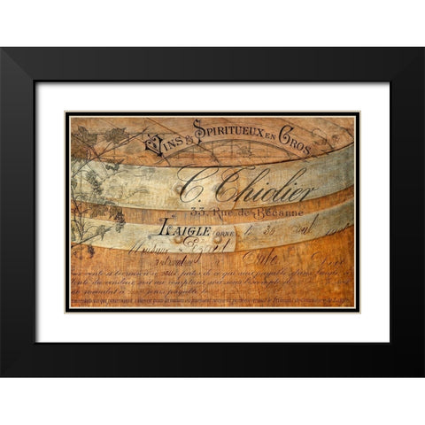 Vins and Spiritueux Black Modern Wood Framed Art Print with Double Matting by Kimberly, Allen
