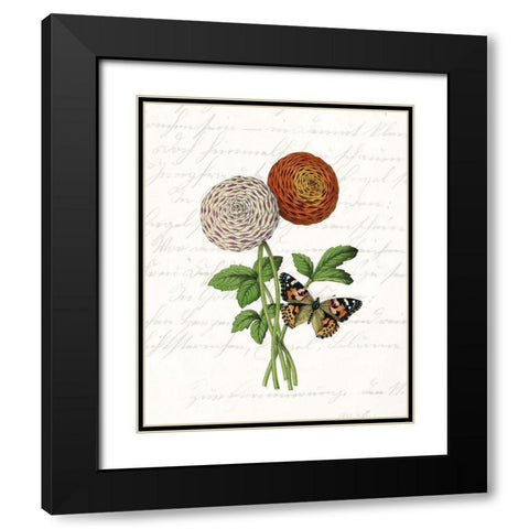 Dahlia 2 Black Modern Wood Framed Art Print with Double Matting by Kimberly, Allen