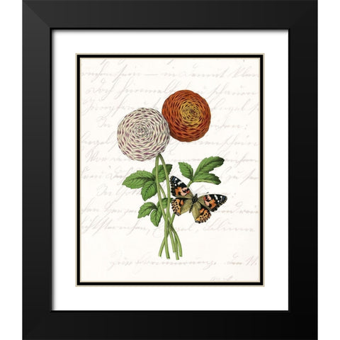 Dahlia 2 Black Modern Wood Framed Art Print with Double Matting by Kimberly, Allen