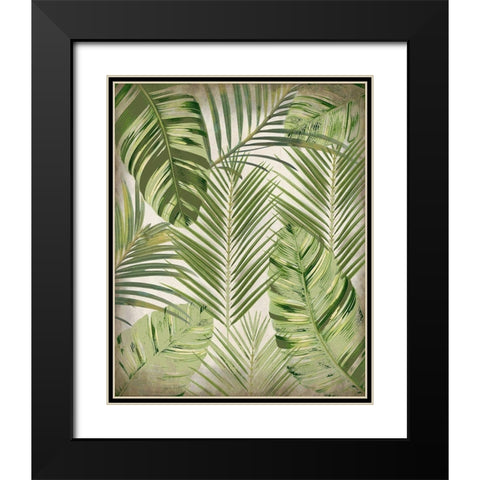 Tropic Palms 1 Black Modern Wood Framed Art Print with Double Matting by Kimberly, Allen
