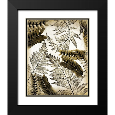 Gold Palm 1 Black Modern Wood Framed Art Print with Double Matting by Allen, Kimberly